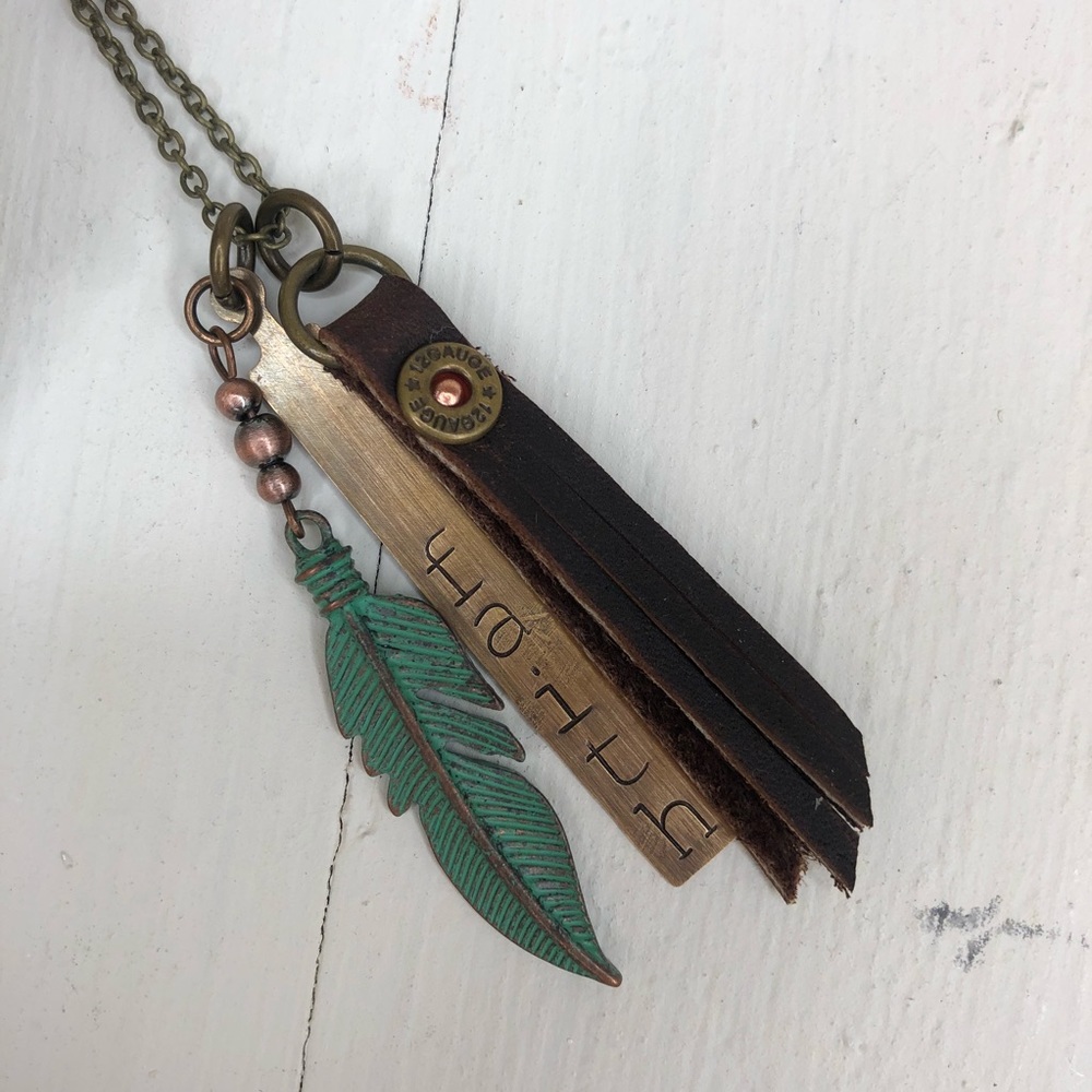 Handmade Necklace | Feather Fringe and Faith Boho